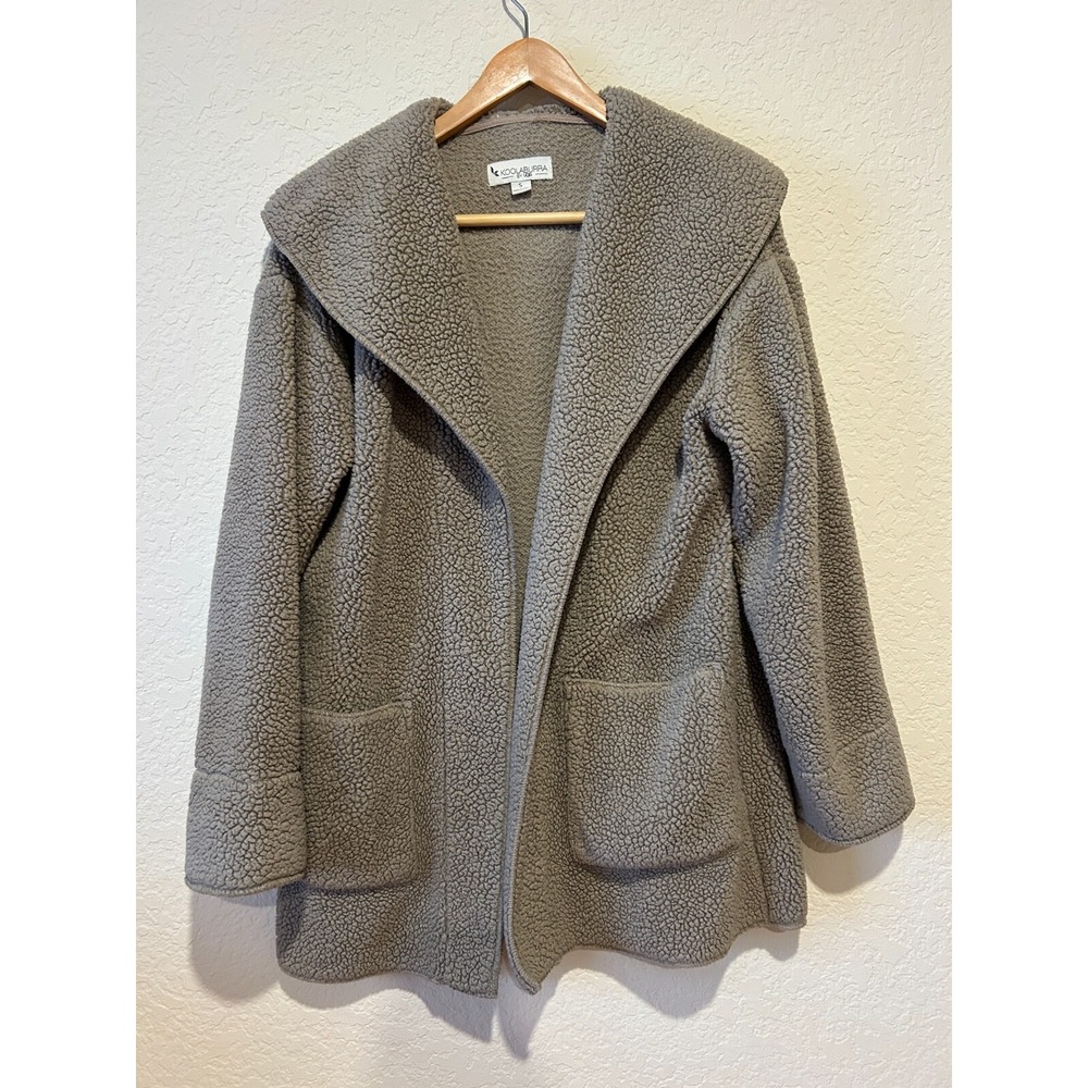 Koolaburra By Ugg Sherpa Fleece Shawl Collar Cardigan Portobello Outdoor Size S